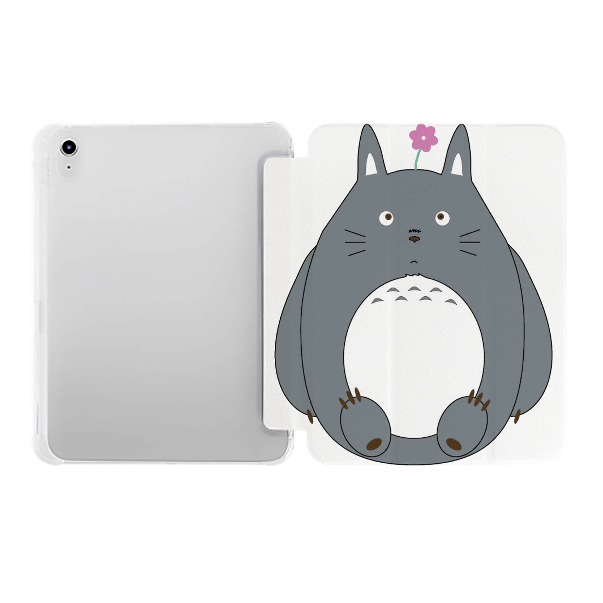（画像用） となりのトトロ 草壁メイ 草壁サツキ My Neighbor Totoro Satsuki Kusakabe Mei Kusakabe IPad ケース ペン収納付き 三つ折りスタンド PUレザー×シリコン 対応機種9.5/10.5/10.9インチ